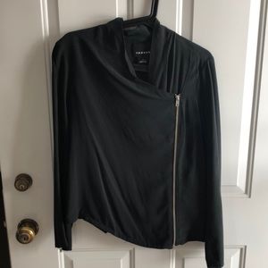 Black blazer with zipper details